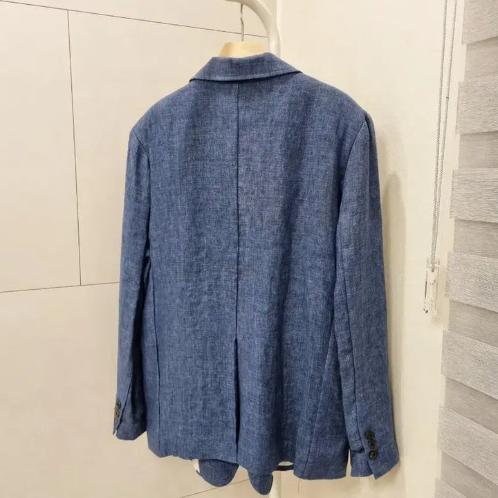[BUNJANG] Signature Blue Linen Jacket / 시그니처 블루 린넨자켓