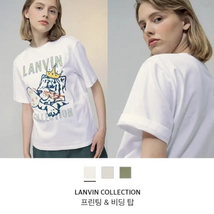 [SOLD OUT] [여M-L] 랑방 컬렉션 비딩 프린트 반팔 티셔츠