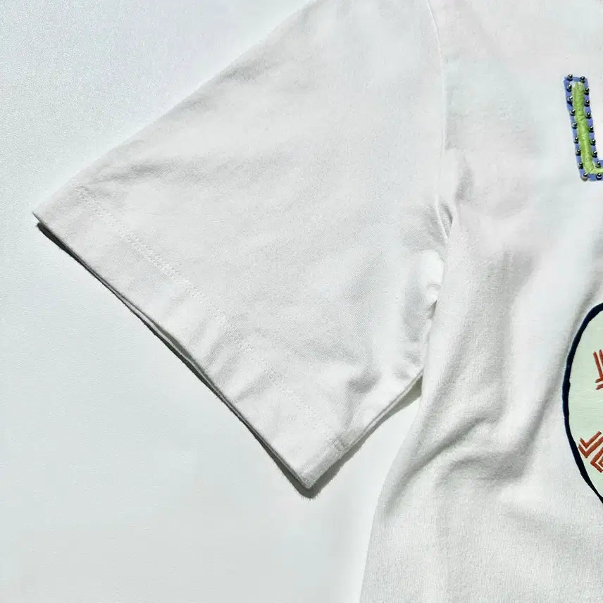 [SOLD OUT] [여M-L] 랑방 컬렉션 비딩 프린트 반팔 티셔츠