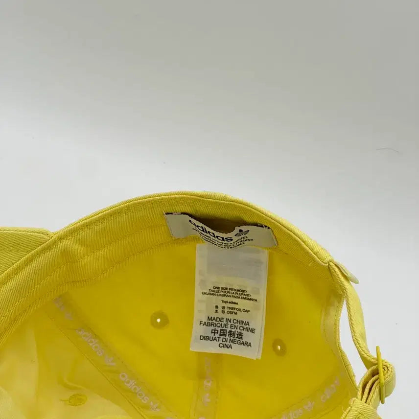 [BUNJANG] Adidas Logo Yellow Ball Cap / [F] 아디다스 로고 옐로우 볼캡 모자