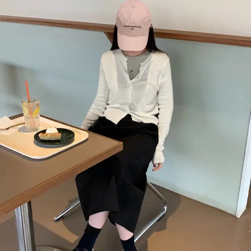 [BUNJANG] String Pocket Long Skirt (Black) / 스트링 포켓 롱스커트(블랙)