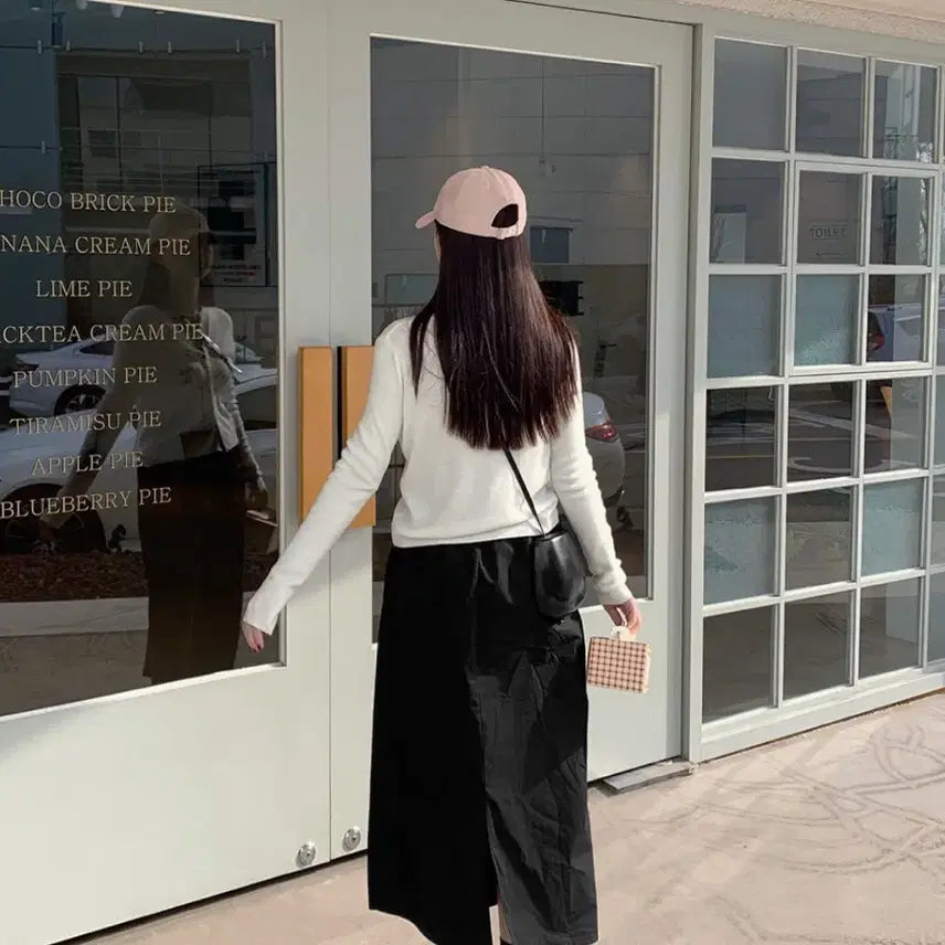 [BUNJANG] String Pocket Long Skirt (Black) / 스트링 포켓 롱스커트(블랙)