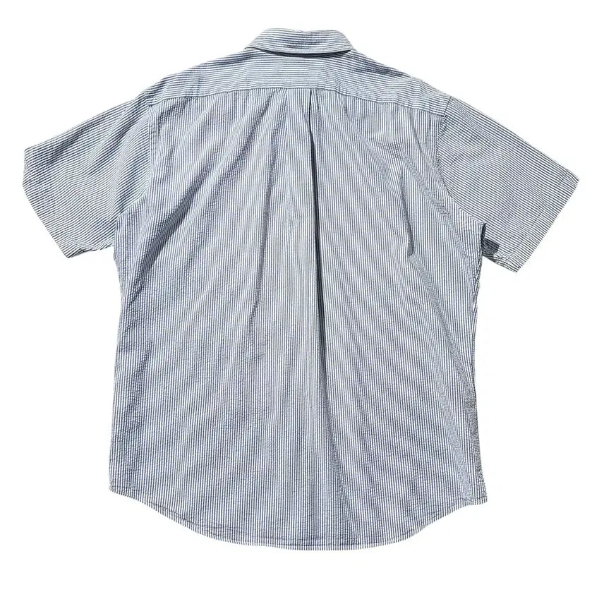 [BUNJANG] Polo Ralph Lauren Seersucker Stripe Short Sleeve Shirt / [XL] 폴로 랄프로렌 시어서커 스트라이프 반팔 셔츠