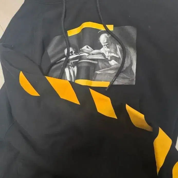 [BUNJANG] Off-White Caravaggio Black Hoodie / 오프화이트 카라바지오 블랙 후드티