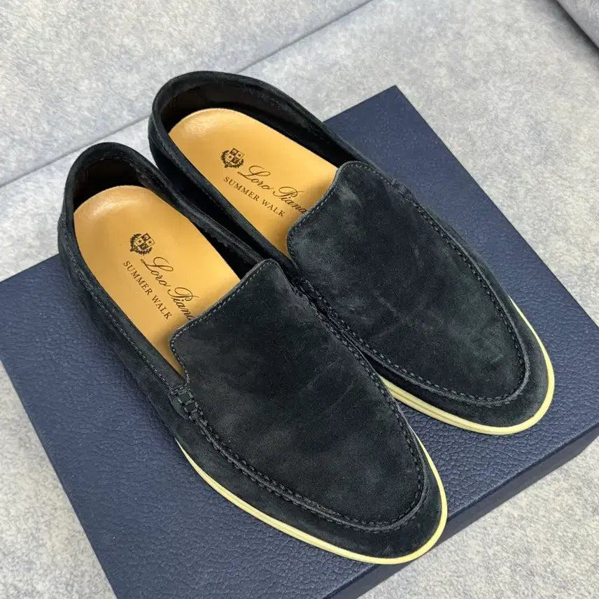 [BUNJANG] Loro Piana Summer Walk Suede Loafer Navy (Size 40) / 로로피아나 썸머워크 스웨이드 로퍼 네이비 40