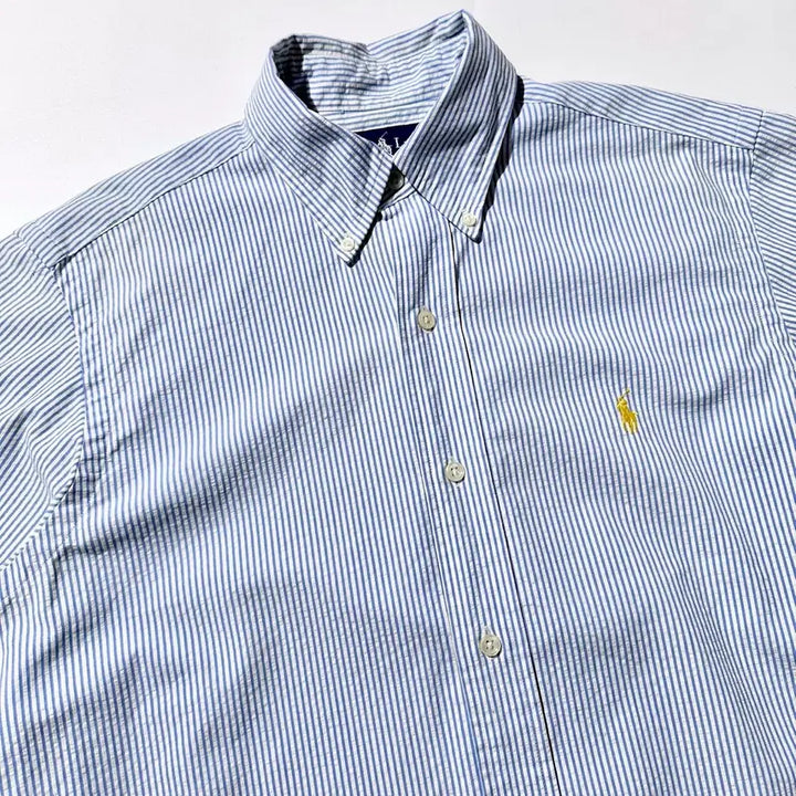 [SOLD OUT] [S-M] 폴로 랄프로렌 시어서커 스트라이프 반팔 셔츠