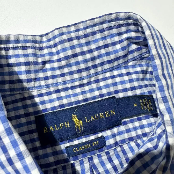 [BUNJANG] Polo Ralph Lauren Seersucker Check Short Sleeve Shirt / [M] 폴로 랄프로렌 시어서커 체크 반팔 셔츠