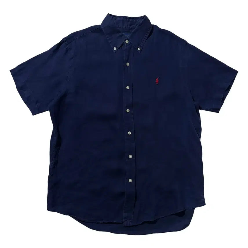 [BUNJANG] Polo Ralph Lauren Linen Short Sleeve Shirt / [M-L] 폴로 랄프로렌 린넨 반팔 셔츠