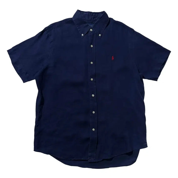 [BUNJANG] Polo Ralph Lauren Linen Short Sleeve Shirt / [M-L] 폴로 랄프로렌 린넨 반팔 셔츠