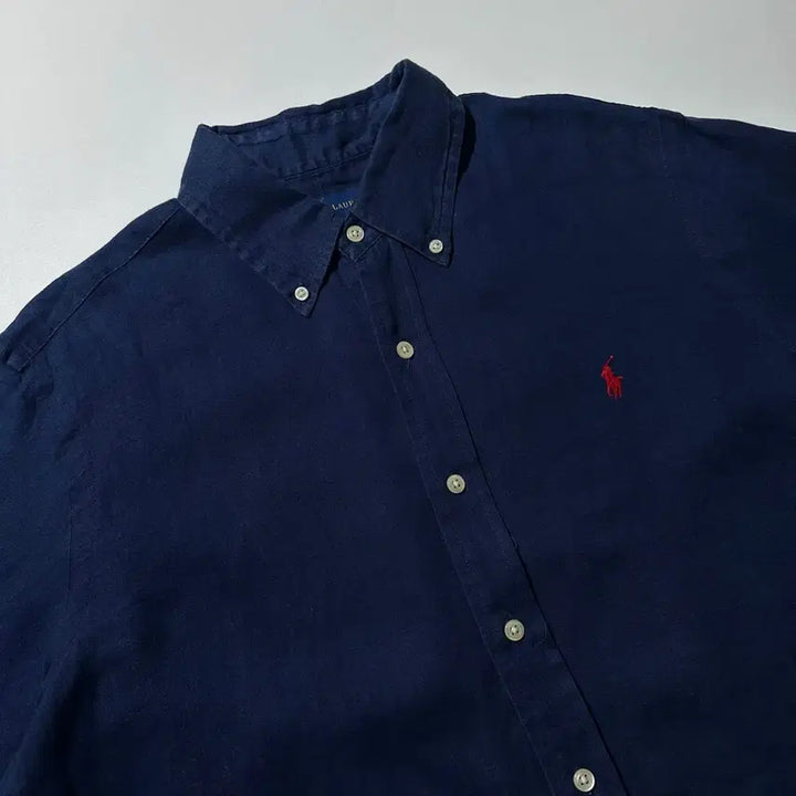 [BUNJANG] Polo Ralph Lauren Linen Short Sleeve Shirt / [M-L] 폴로 랄프로렌 린넨 반팔 셔츠