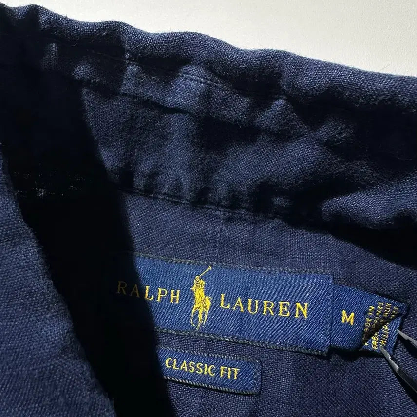 [BUNJANG] Polo Ralph Lauren Linen Short Sleeve Shirt / [M-L] 폴로 랄프로렌 린넨 반팔 셔츠