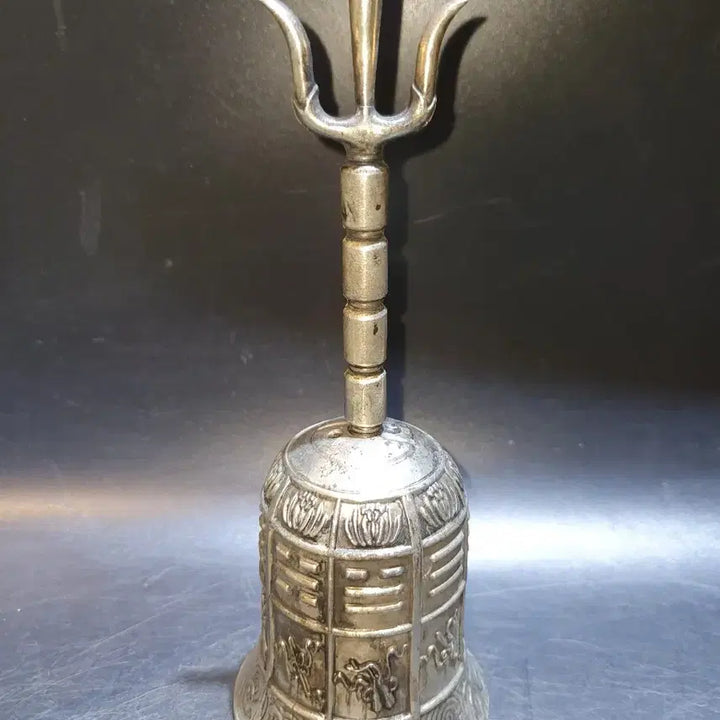[BUNJANG] White Copper Trident Ritual Bell / 백동 삼지창 요령