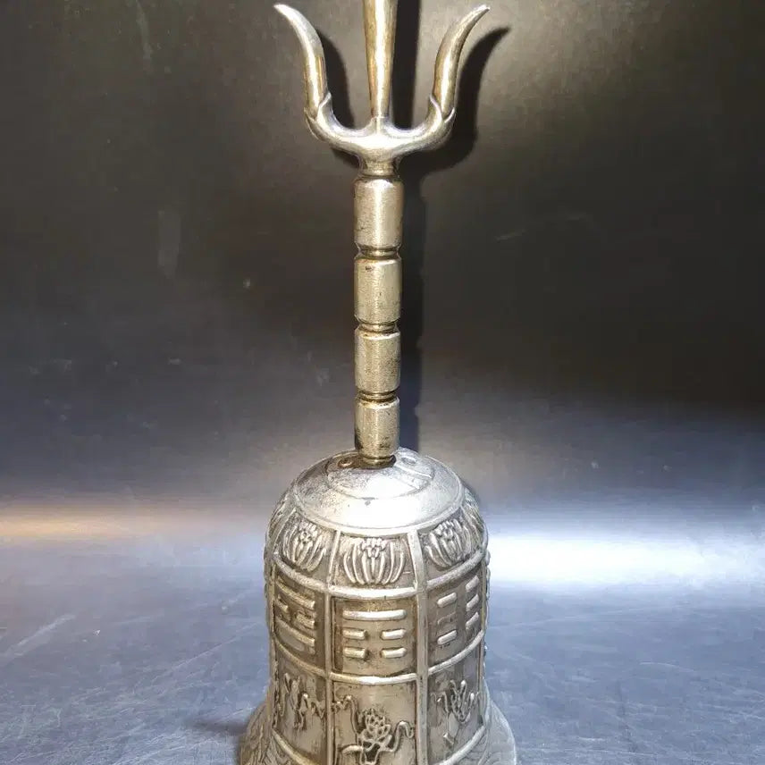 [BUNJANG] White Copper Trident Ritual Bell / 백동 삼지창 요령