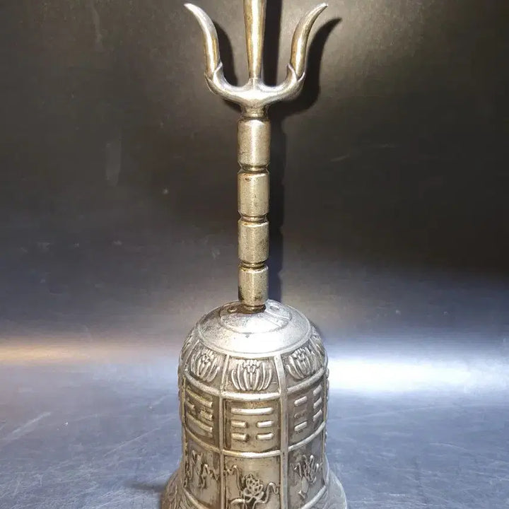 [BUNJANG] White Copper Trident Ritual Bell / 백동 삼지창 요령