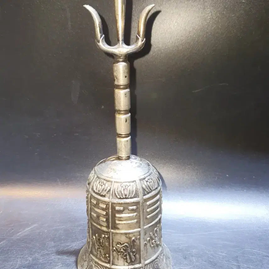 [BUNJANG] White Copper Trident Ritual Bell / 백동 삼지창 요령