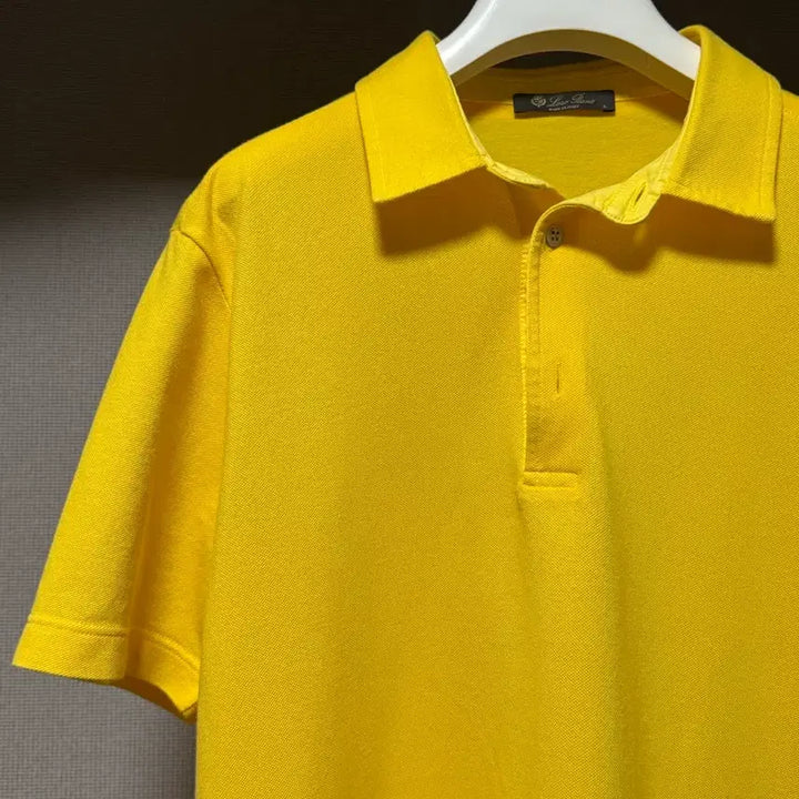 [BUNJANG] Loro Piana Cotton Polo Shirt Yellow L / 로로피아나 코튼 반팔 카라티셔츠 옐로우 L