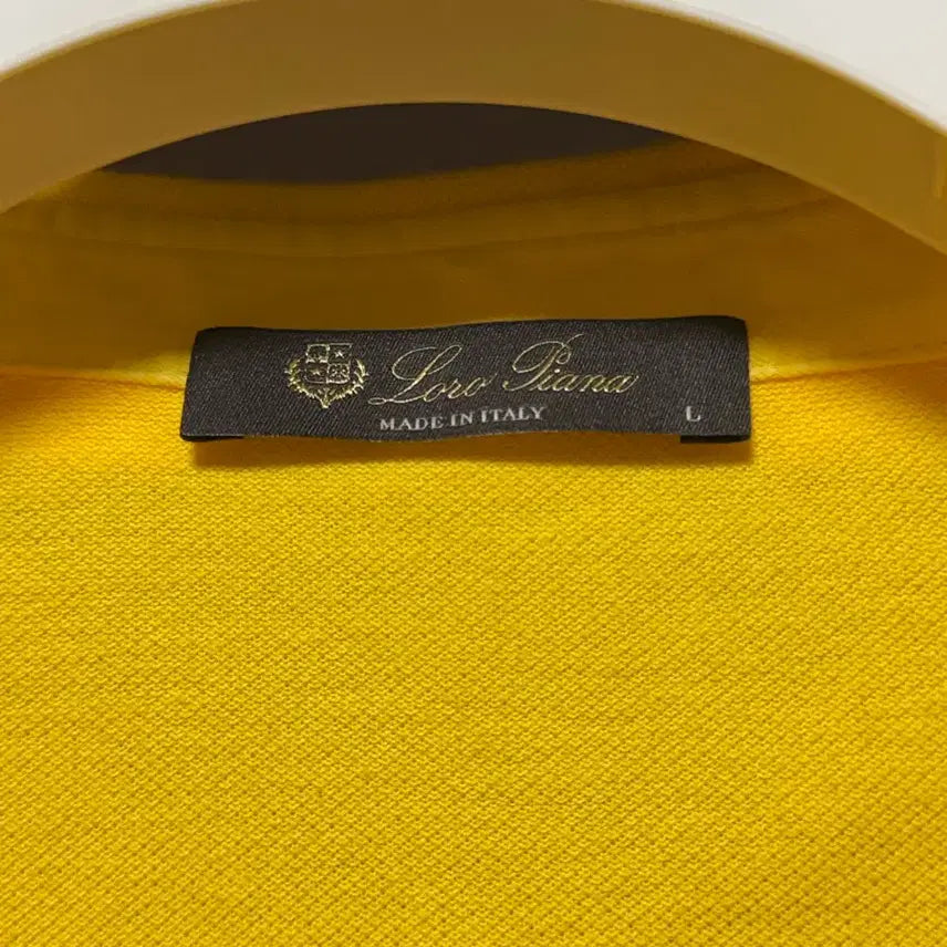 [BUNJANG] Loro Piana Cotton Polo Shirt Yellow L / 로로피아나 코튼 반팔 카라티셔츠 옐로우 L