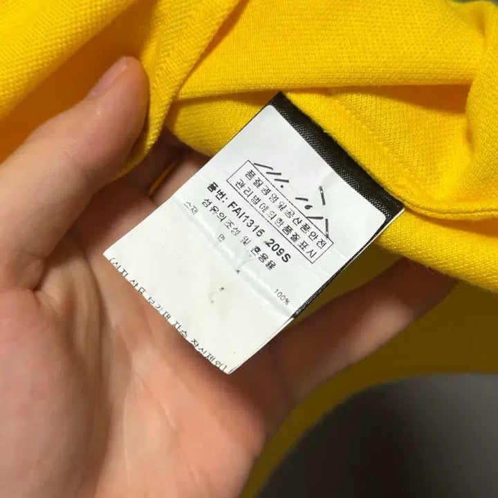[BUNJANG] Loro Piana Cotton Polo Shirt Yellow L / 로로피아나 코튼 반팔 카라티셔츠 옐로우 L