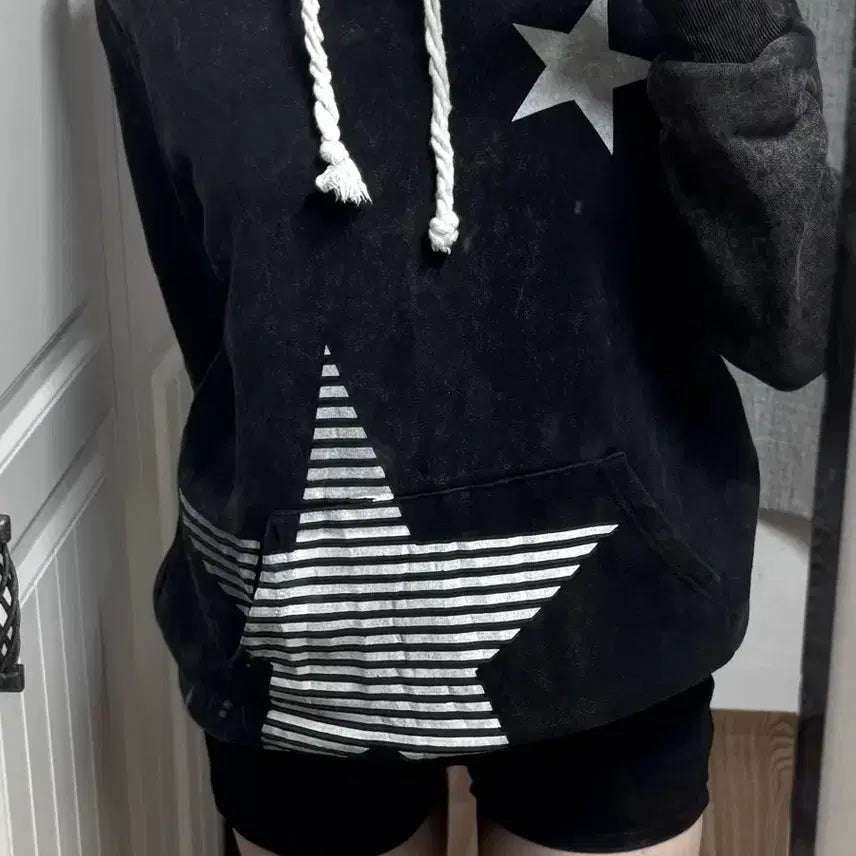 [BUNJANG] Wise Girl Long Hoodie / 와이즈걸 별 롱후드티
