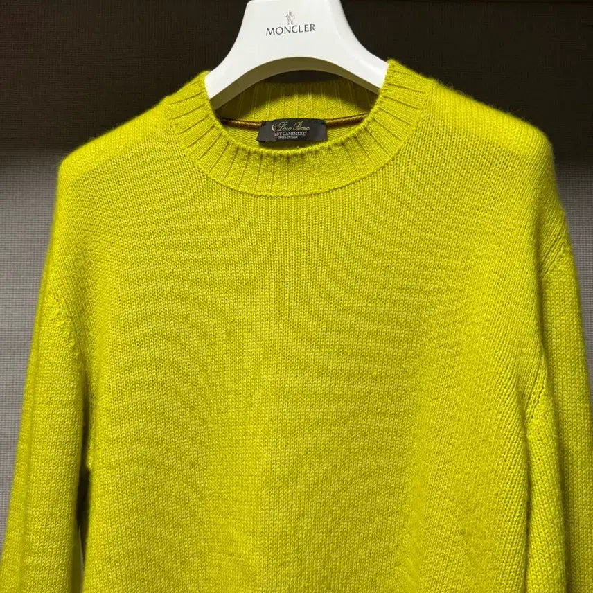 [BUNJANG] Loro Piana Baby Cashmere Knit Sweater Lemon / 로로피아나 베이비 캐시미어 니트 스웨터 레몬 46