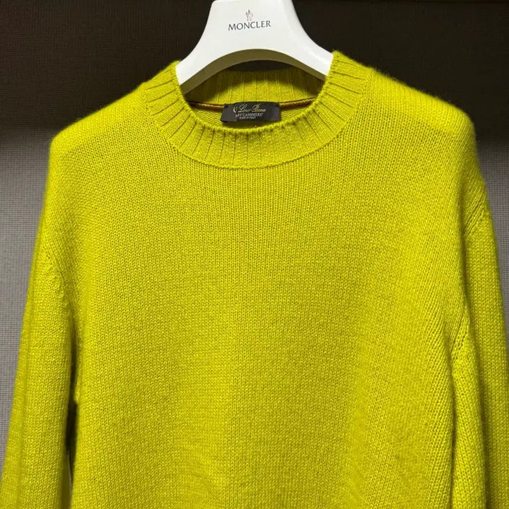 [BUNJANG] Loro Piana Baby Cashmere Knit Sweater Lemon / 로로피아나 베이비 캐시미어 니트 스웨터 레몬 46
