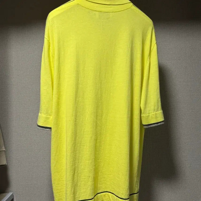 [BUNJANG] Hermès Cotton Half-Zip Short Sleeve Polo Shirt Yellow L / 에르메스 코튼 하프 집업 반팔 폴로 셔츠 옐로우 L