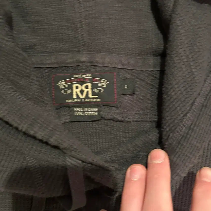 [BUNJANG] RRL Waffle Knit Hoodie / RRL 더블알엘 와플 니트 후디