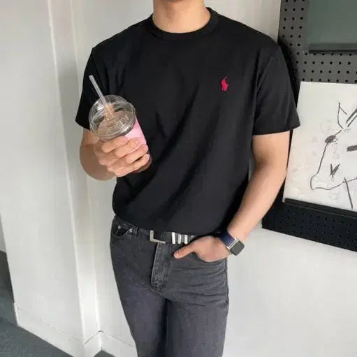 [BUNJANG] Polo Classic Round Short Sleeve T-shirt / 폴로 클래식 라운드 반팔티셔츠