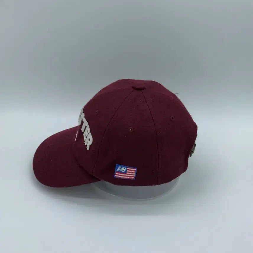 [BUNJANG] New Balance Wool Burgundy Embroidered Ball Cap / [F] 뉴발란스 울 버건디 자수 볼캡 모자