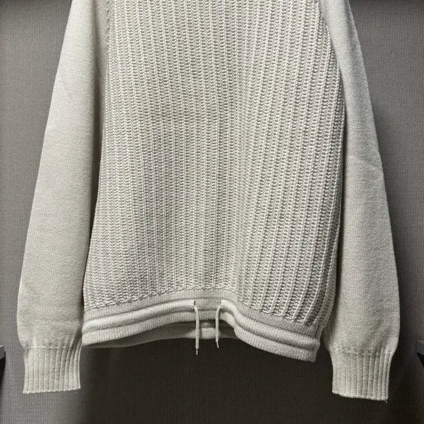 [BUNJANG] Hermes Cable Knit Sweater White L / 에르메스 울 긴팔 케이블 니트 화이트 L