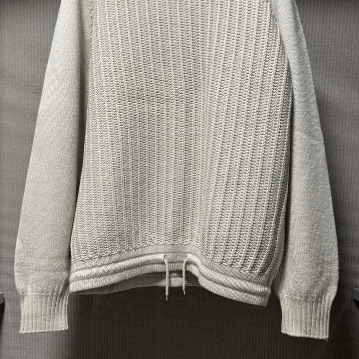 [BUNJANG] Hermes Cable Knit Sweater White L / 에르메스 울 긴팔 케이블 니트 화이트 L