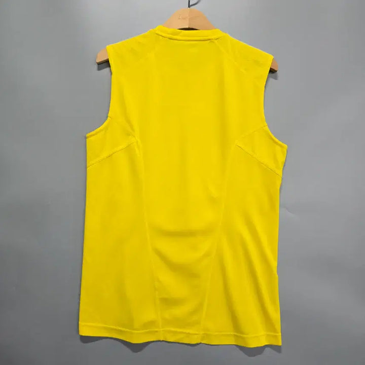 [BUNJANG] Adidas Yellow Logo Sleeveless T-shirt / 아디다스(ADIDAS) 옐로우 로고 나시 티셔츠 100