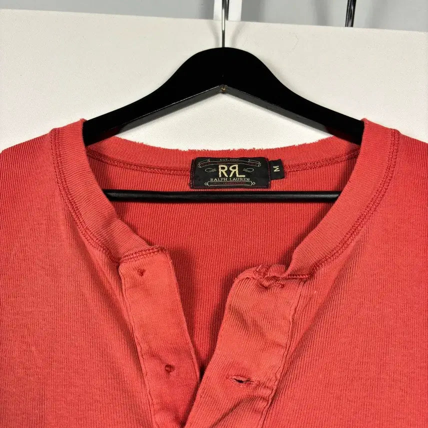 [BUNJANG] RRL Basic Knit Henley Neck T-shirt / RRL 더블알엘 베이직 니트 헨리넥 티셔츠