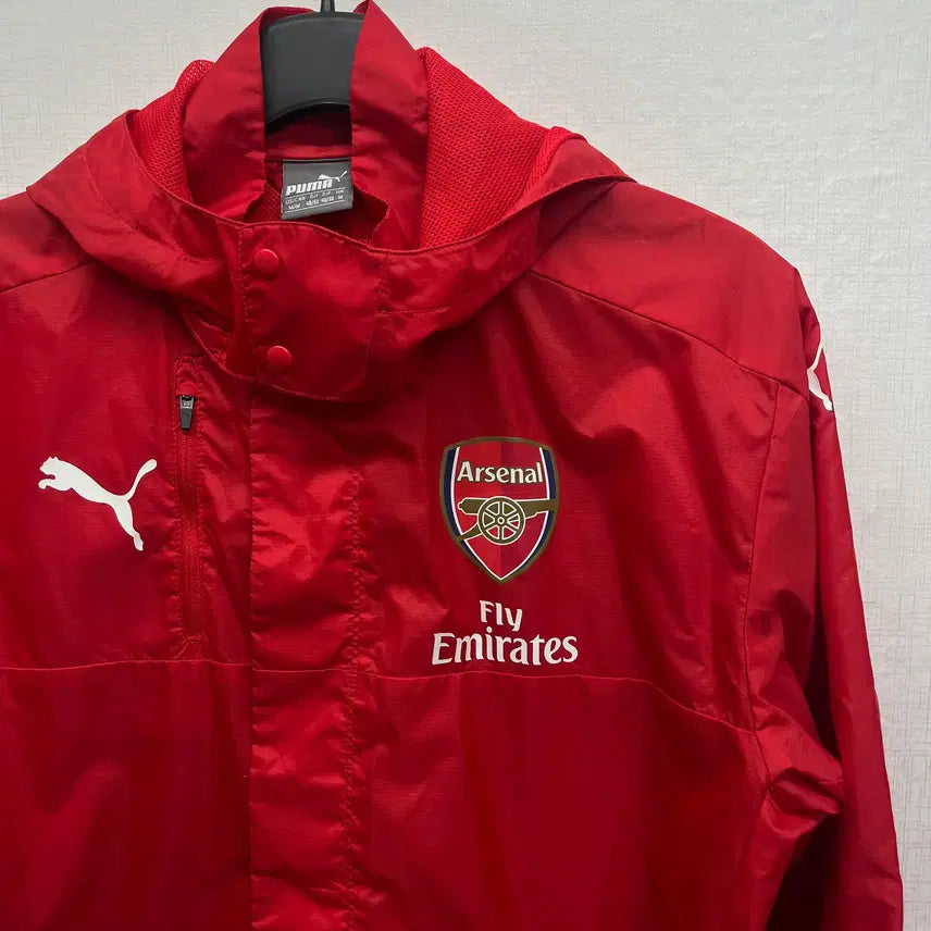 [BUNJANG] Puma Arsenal Detachable Hooded Windbreaker Jacket / 푸마 PUMA 아스날 바람막이 자켓 후드 탈부착가능 100사이즈