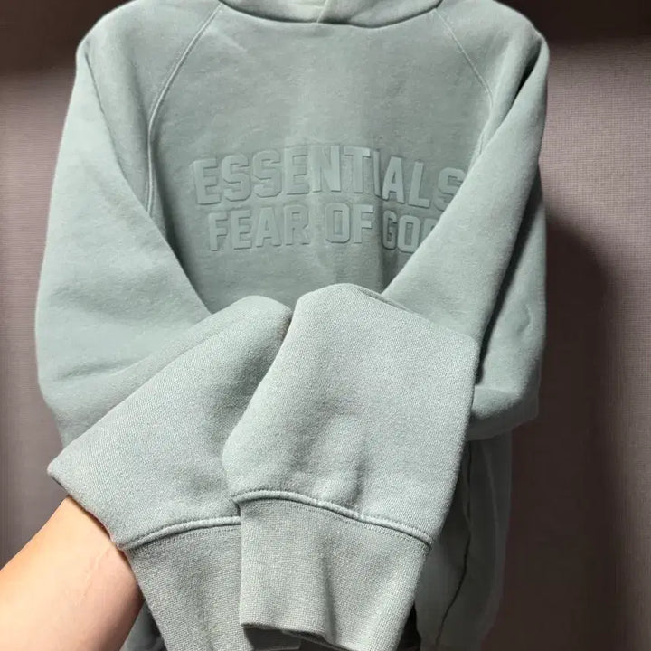 [BUNJANG] Fear of God Essentials Hoodie Mint Gray S / 에션셜 피어오브갓 후드티 민트 그레이 S