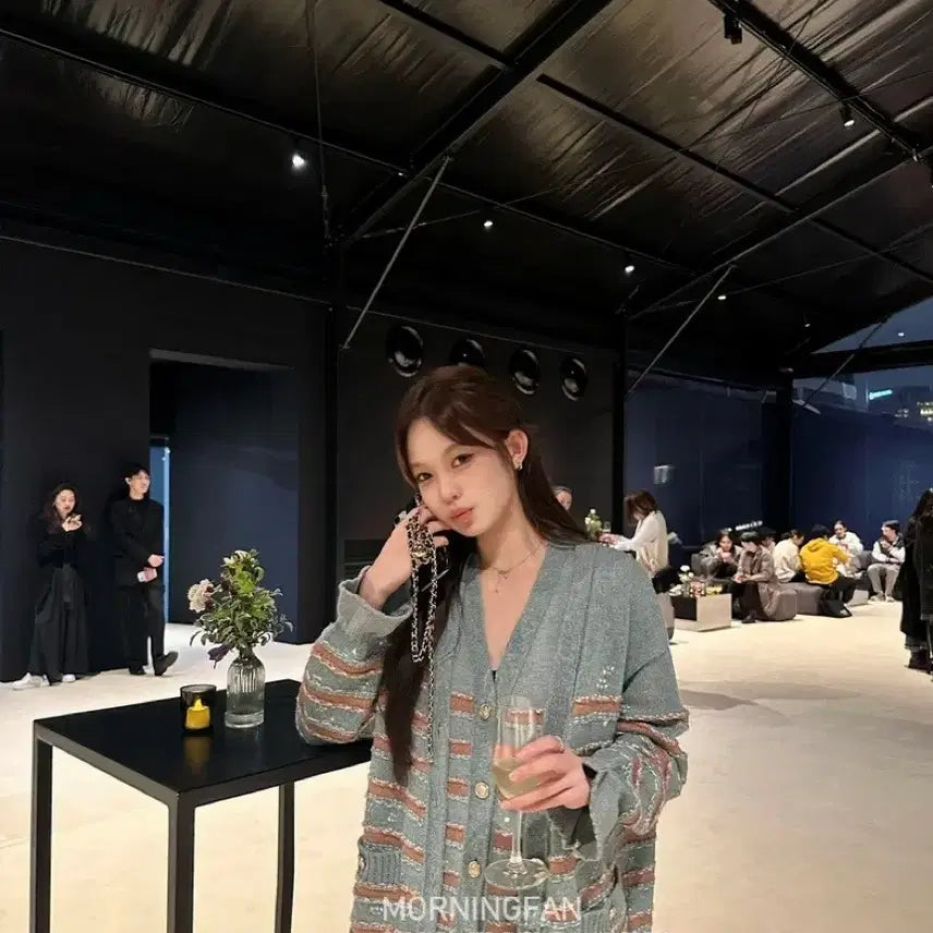 [BUNJANG] Knit Cardigan and Skirt Set / 니트 가디건 스커트 세트 민트