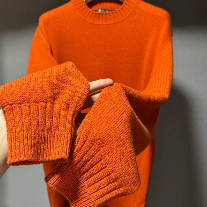[BUNJANG] Loro Piana Baby Cashmere Knit Orange 48 / 로로피아나 베이비 캐시미어 니트 오렌지 48