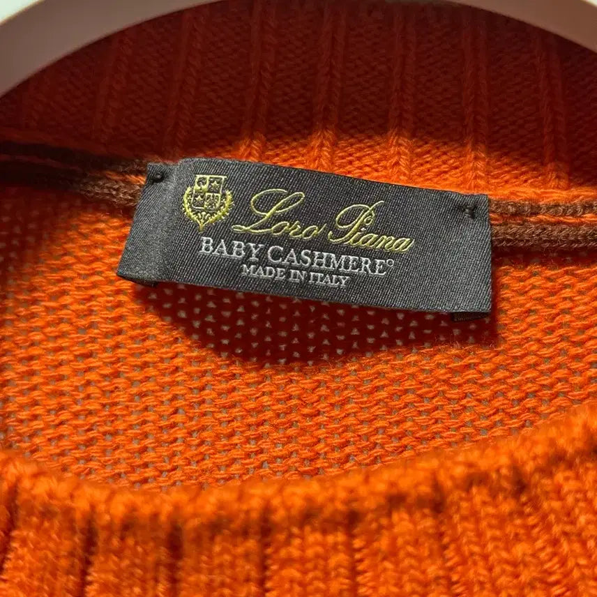 [BUNJANG] Loro Piana Baby Cashmere Knit Orange 48 / 로로피아나 베이비 캐시미어 니트 오렌지 48