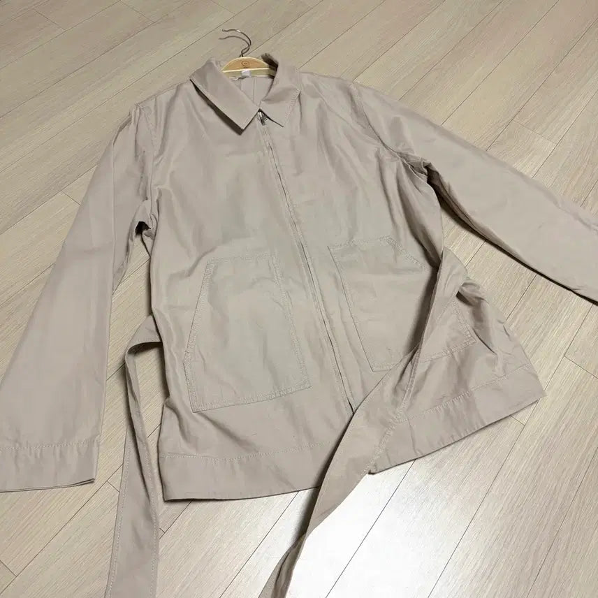 [BUNJANG] COS Cotton Short Trench Coat Beige Jacket / COS 코스 코튼 숏트렌치 코트 베이지 하프자켓 유틸리티포켓벨트바스락야상