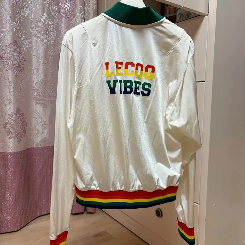 [BUNJANG] Le Coq Sportif Rainbow Jersey Set / 르꼬끄 스포르티브 화이트 져지 레인보우 셋업