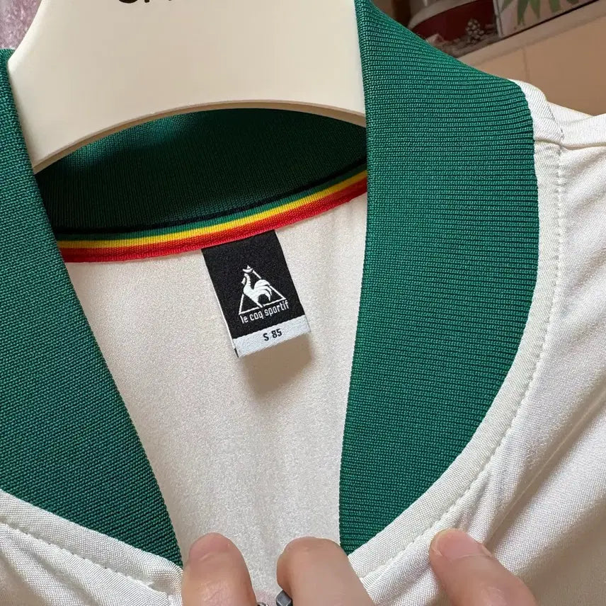 [BUNJANG] Le Coq Sportif Rainbow Jersey Set / 르꼬끄 스포르티브 화이트 져지 레인보우 셋업