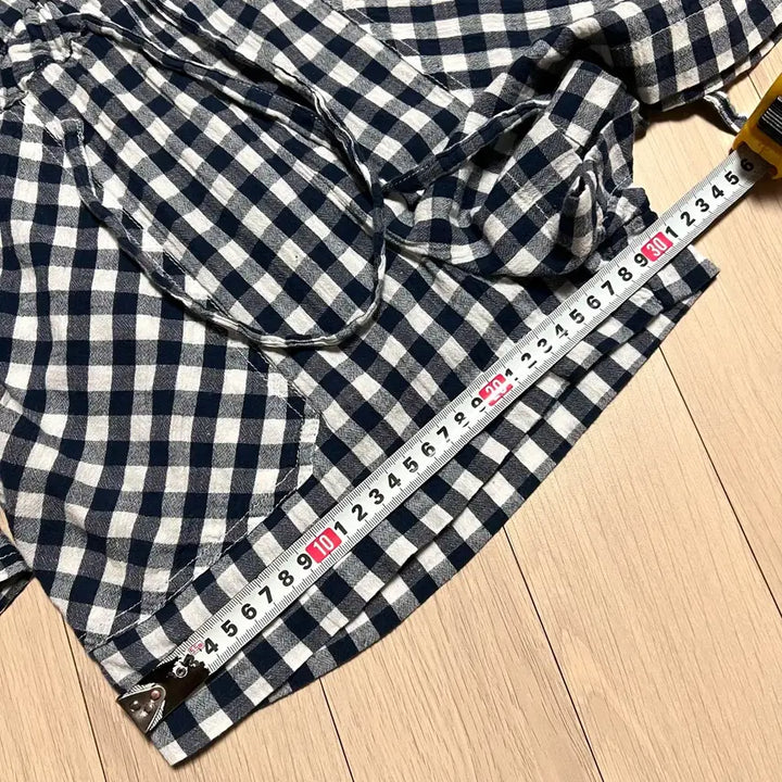 [BUNJANG] Ralph Lauren Denim &amp; Supply Gingham Check Jumpsuit / 랄프로렌 데님앤서플라이 아사면 깅엄체크 점프수트 네이비휴가룩긴팔셔츠반바지