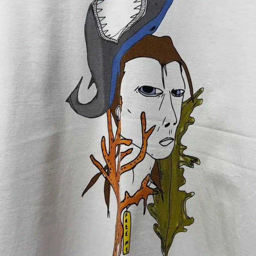 [BUNJANG] Burberry Marine Sketch Print T-Shirt White S / 버버리 마린 스케치 프린트 티셔츠 화이트 S
