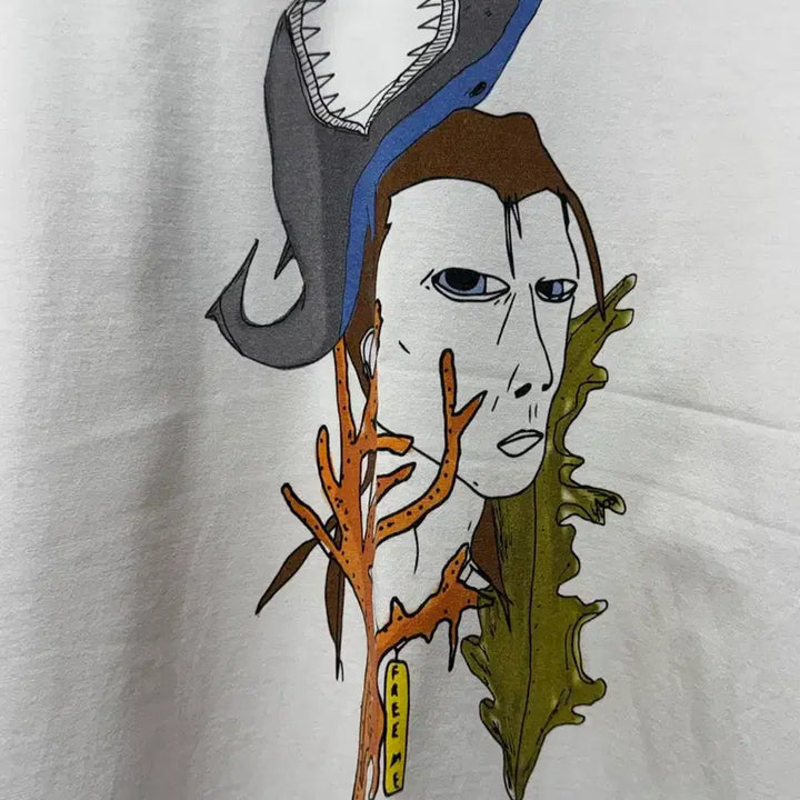 [BUNJANG] Burberry Marine Sketch Print T-Shirt White S / 버버리 마린 스케치 프린트 티셔츠 화이트 S
