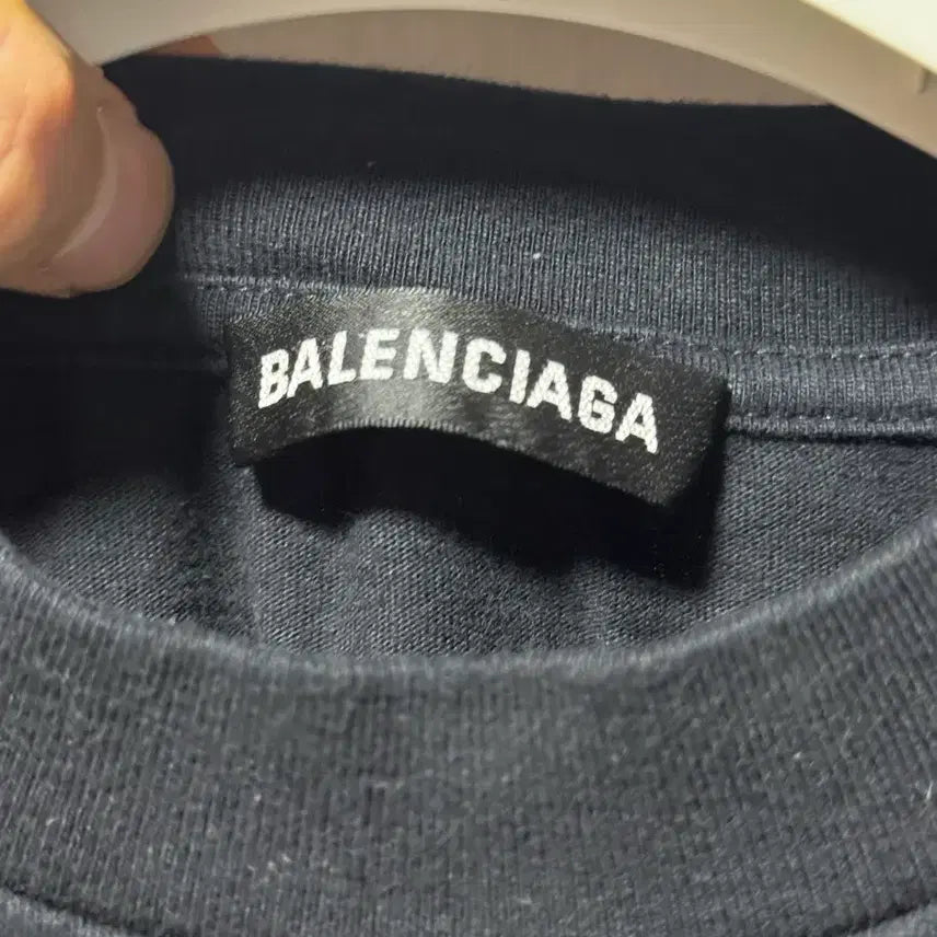 [BUNJANG] Balenciaga Paris Logo T-shirt Black XS / 발렌시아가 파리스 로고 반팔티 블랙 XS