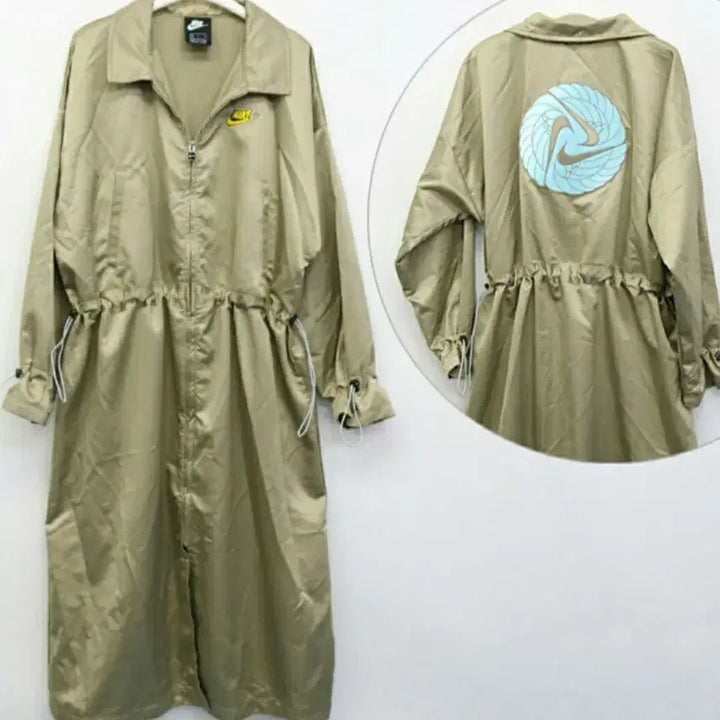 [SOLD OUT] (새옷) 나이키 새틴 진베이지 롱 자켓 S(55~77)