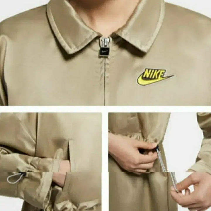 [SOLD OUT] (새옷) 나이키 새틴 진베이지 롱 자켓 S(55~77)