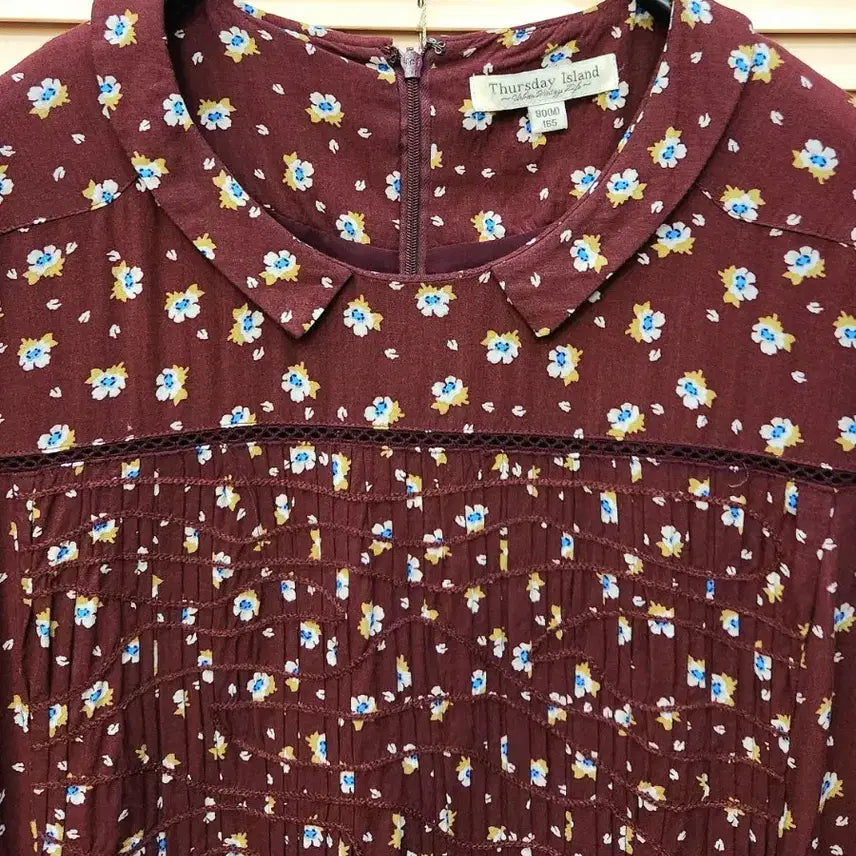 [BUNJANG] Thursday Island Floral Mini Dress / 써스데이아일랜드 플라워 미니원피스