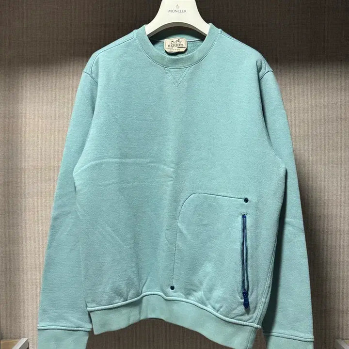 [BUNJANG] Hermes Zipper Pocket Sweatshirt Blue M / 에르메스 지퍼 포켓 맨투맨 블루 M
