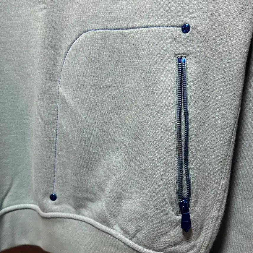 [BUNJANG] Hermes Zipper Pocket Sweatshirt Blue M / 에르메스 지퍼 포켓 맨투맨 블루 M